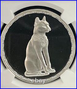 Egypt 1994 5 Pd / Goddess Bastet / NGC PF67UCAM / Rare Beauty Silver Proof