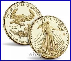 End of World War II 75th Anniversary American Eagle GOLD & SILVER Coin IN HAND