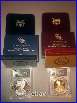 End of World War II 75th Anniversary American Eagle Gold and Silver Proof Coins