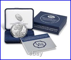 End of World War II 75th Anniversary American Eagle Silver Coin SEALED BOX
