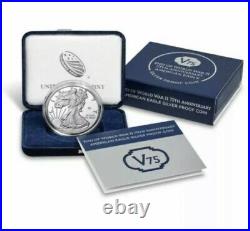 End of World War II 75th Anniversary American Eagle Silver Proof Coin- In Hand
