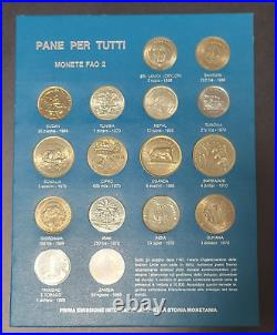 FAO Money Panel 2, Food For All F. A. O. Silver Coins from India, Tunisia & Nepal