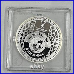 FIFA World Cup Qatar 2022 1 OZ Silver Coin Global With Certificate And Box