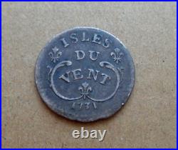 FRANCE coin 12 sols, KM 2 Islands of the wind La Rochelle mint (a)