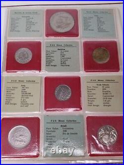 Fao 1 Money Album 78-79-80 With Gold And Silver 6 Pages 36 Coins Total