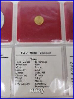 Fao 2 Money Album 79-80-81 With Gold And Silver 6 Pages 36 Coins Total