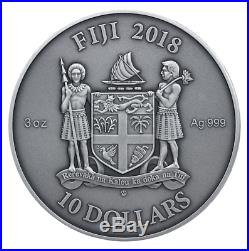 Fiji 2015-2018 Mandala Art Coin 4pcs Set Silver Antique Finish World Mitage 500