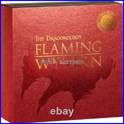 Flaming Wyvern 2 oz silver coin Cameroon 2023