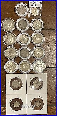 Foreign Coin Lot Silver/bronze/clad 49 Coins