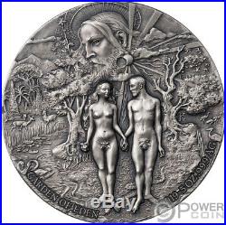 GARDEN OF EDEN Adam Eve 5 Oz Silver Coin 5000 Francs Benin 2019