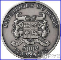 GARDEN OF EDEN Adam Eve 5 Oz Silver Coin 5000 Francs Benin 2019
