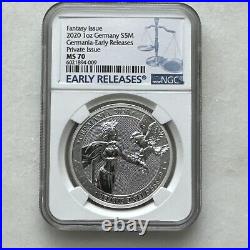 GERMANIA 2020 5 MARK 1 OZ PURE SILVER Round NGC EARLY RELEASES ER MS70