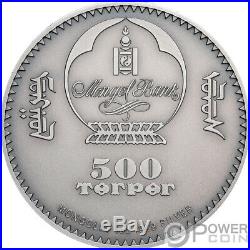 GOBI BEAR Wildlife Protection 1 Oz Silver Coin 500 Togrog Mongolia 2019