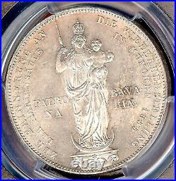 German States Bavaria 1855 2 Gulden Taler Coin Thaler PCGS MS 64 Madonna F. STG