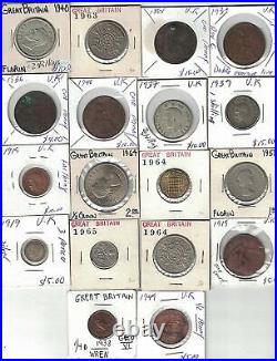 Great Britain LOT OF COINS INCLUDING SILVER COINS
