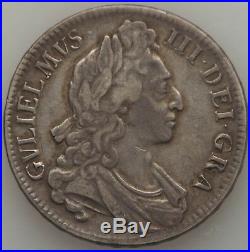 Great Britain William III Crown 1696, KM494.1. Silver Coin