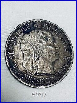 Haiti 1882 Silver 1 Gourde- Nice Details- Seldom Offered