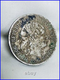 Haiti 1895 Silver 1 Gourde- Better Date- Final Year