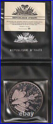 Haiti 25 Gourdes 1970 L'Art Haïtien SILVER UNCIRCULATED MEGA COIN