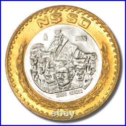 Heritage of Mexico Aztec Culture Bimetallic Silver 3 Coins Set 1993 Wood Case CO