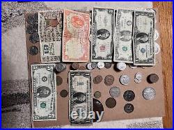 Huge Coin And Paper Money Lot. USA Uk Canada Germany Venezuela Ireland Silver