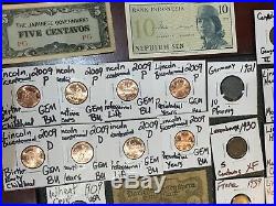 Huge Lot 400Coin/StampSilver Certificate/Mercury/Buffalo/Indian/1893WWII/World