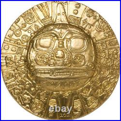 INCA SUN GOD 1oz Silver Ultra High Relief Coin with Gold Gilding 2021 Palau $5