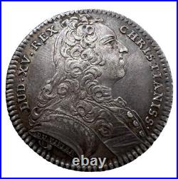 Jetons FRANCE Jeton 1739 LOUIS XV MITTIT DE PECTORE CURAS silver Medal