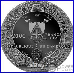 KAPALA World Cultures 2 Oz Silver Coin 2000 Francs Cameroon 2018