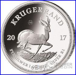 KRUGERRAND 50th Anniversary 1 Oz Silver Coin 2 Oz Set 1 Rand South Africa 2017