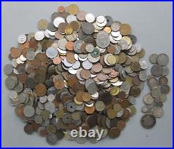 Large Lot 10 Lbs. Mixed Foreign Coins Many Different Countries with Some Silver