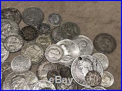 Large Lot Of Rare Foreign Silver Coins All Silver, Many Countries Dont Miss