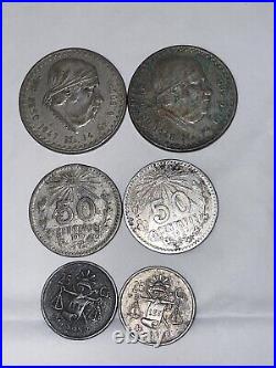 Large Lot of 18 Mexico Silver Coins 1919-1979 30%-72% Silver (#Ae28)