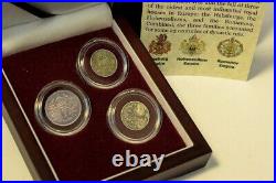 Last Royal Houses Of Europe Box of 3 Silver Coins Deluxe Box Set Collection