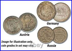 Last Royal Houses Of Europe Box of 3 Silver Coins Deluxe Box Set Collection