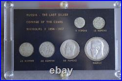 Last Silver Coinage of the Czars 1894-1917, six coin set