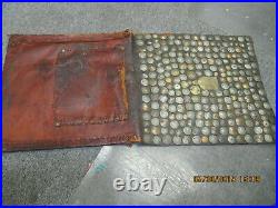 Leather Saddle Bag With Over 250 Coins From 1800's Riveted To It 18 X 38 Inch