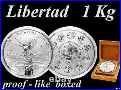 Libertad 2011 MEXICO-1 kg /Kilo SILVER-Coin, EXTREMELY RARE, PROOF-like BOXED