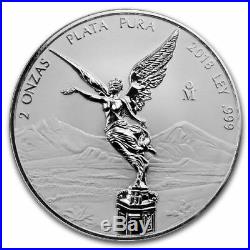 Libertad Mexico 2018 2 Oz Reverse Proof Silver Coin In Capsule