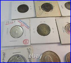 Lot 15 Total Coins 1/2 1 2 5 Swiss Switzerland Silver Francs
