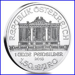 Lot of 10 2018 1 oz Austrian Silver Philharmonic Coin BU