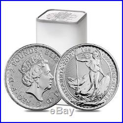 Lot of 10 2018 Great Britain 1 oz Silver Britannia Coin. 999 Fine BU