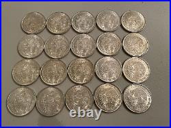 Lot of (20) Mexico 1977-78 Cien Silver Pesos Mexican Coins AU