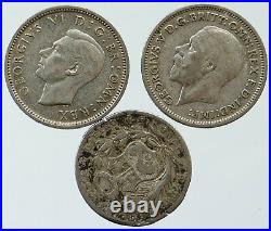 Lot of 3 Silver WORLD COINS Authentic Collection Vintage Group DEAL GIFT i115425