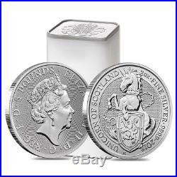 Lot of 5 2018 Great Britain 2 oz Silver Queen's Beasts Unicorn Coin BU