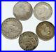 Lot of 5 Silver WORLD COINS Authentic Collection Vintage Group DEAL GIFT i115641
