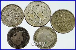 Lot of 5 Silver WORLD COINS Authentic Collection Vintage Group DEAL GIFT i115660