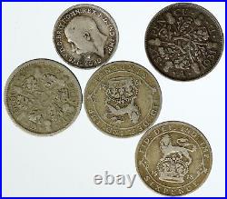 Lot of 5 Silver WORLD COINS Authentic Collection Vintage Group DEAL GIFT i115666
