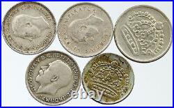 Lot of 5 Silver WORLD COINS Authentic Collection Vintage Group DEAL GIFT i115687