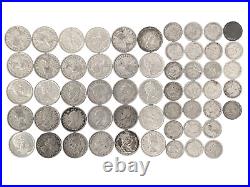 Lot of 56 Mixed Earlier Canadian Silver Coins (1910-1967) 25C, 10C Tot 232 Grams